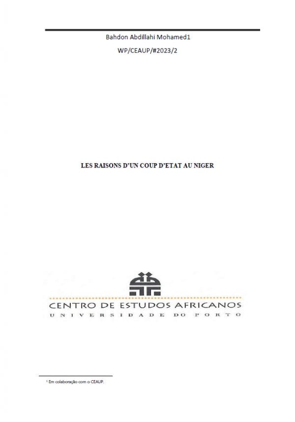 Working Paper: LES RAISONS D&rsquo;UN COUP D&rsquo;ETAT AU NIGER