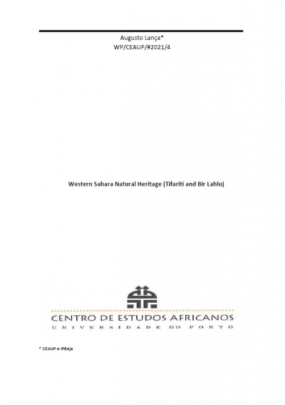 Working-Paper: Western Sahara Natural Heritage (Tifariti and Bir Lahlu)