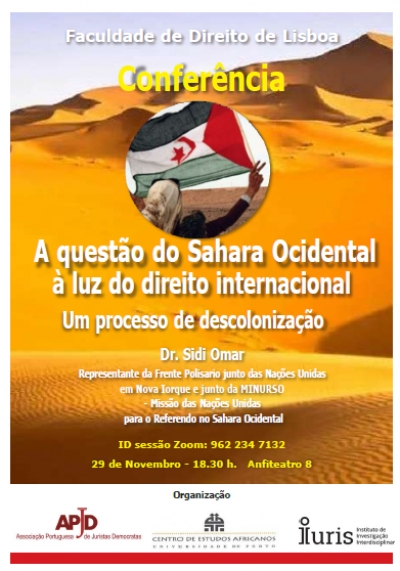 Conference - A QUESTÃO DO SAHARA OCIDENTAL À LUZ DO DIREITO INTERNACIONAL