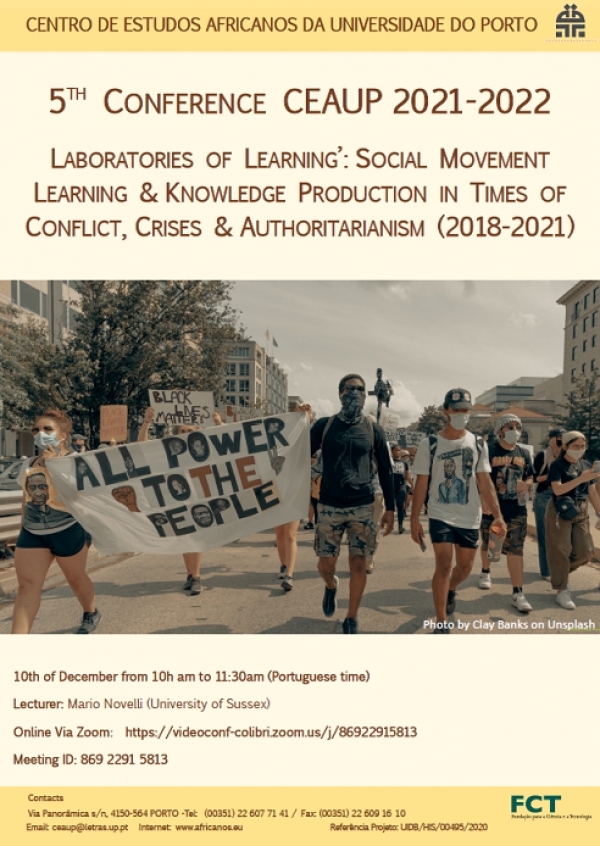 5th Conference 2021-2022: LABORATORIES OF LEARNING’: SOCIAL MOVEMENT LEARNING &amp; KNOWLEDGE PRODUCTION IN TIMES OF CONFLICT, CRISES &amp; AUTHORITARIANISM (2018-2021)